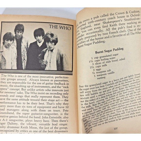 Vintage Cookbook Rock Stars Recipes Photographs Beatles Jackson 5 More 1st Ed. - Picture 10 of 11